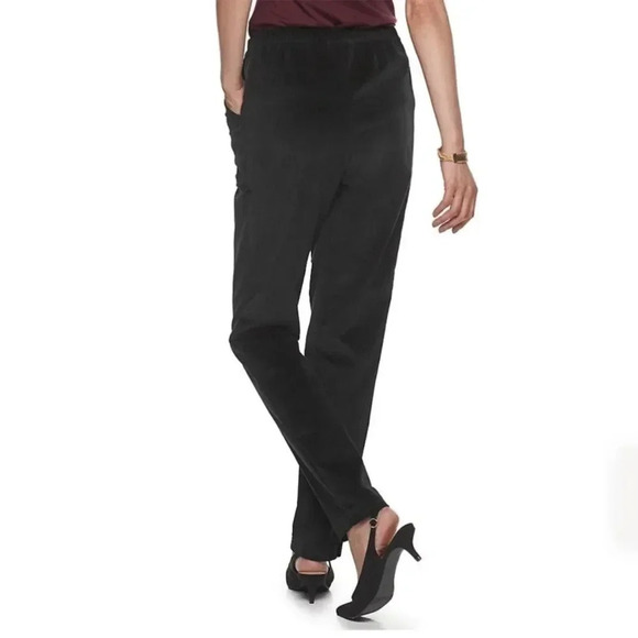 NWT Croft & Barrow Pull On Corduroy Velvet Pants Size 16 Petite - Picture 2 of 8